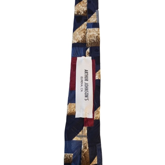 Erreuno Milano Milan Italy 100% Imported Silk Tie Italian‎ Blue/Red/Gold Necktie - Picture 11 of 14